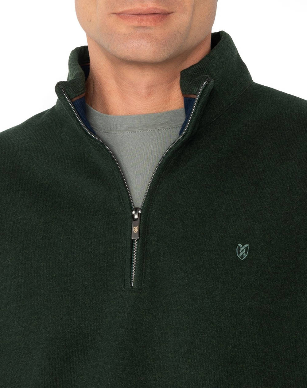 THE BOSTONIANS COTTON SWEATSHIRT HALF ZIP REGULAR FIT