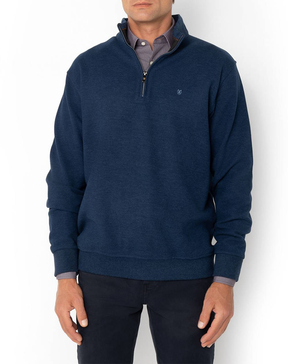 THE BOSTONIANS COTTON SWEATSHIRT HALF ZIP REGULAR FIT