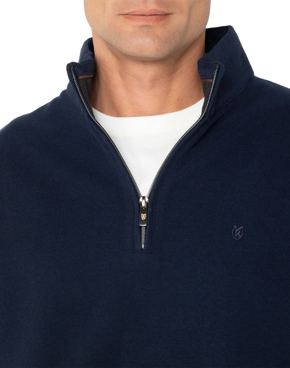 THE BOSTONIANS COTTON SWEATSHIRT HALF ZIP REGULAR FIT