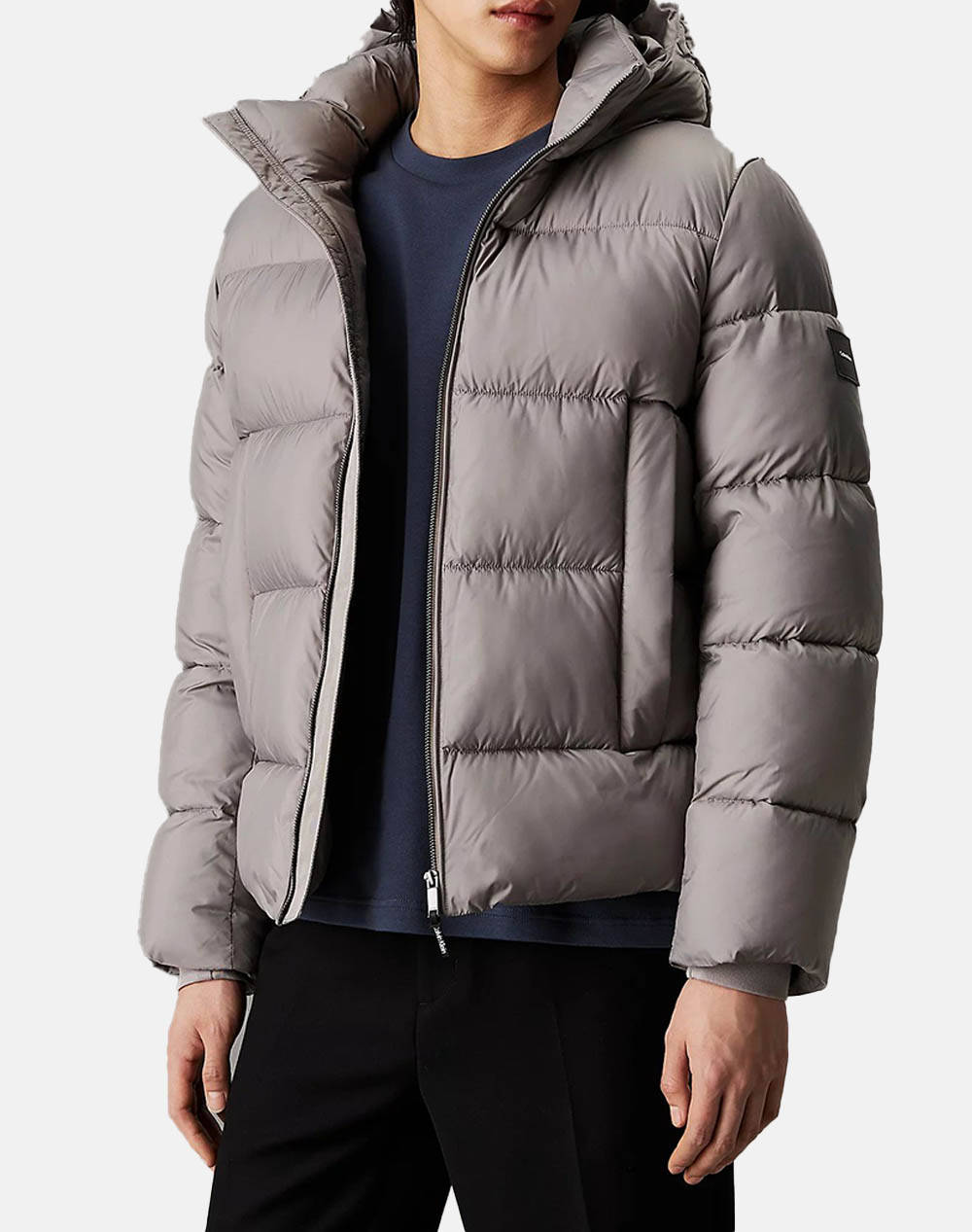 CALVIN KLEIN HOODED QUILT PUFFER MW