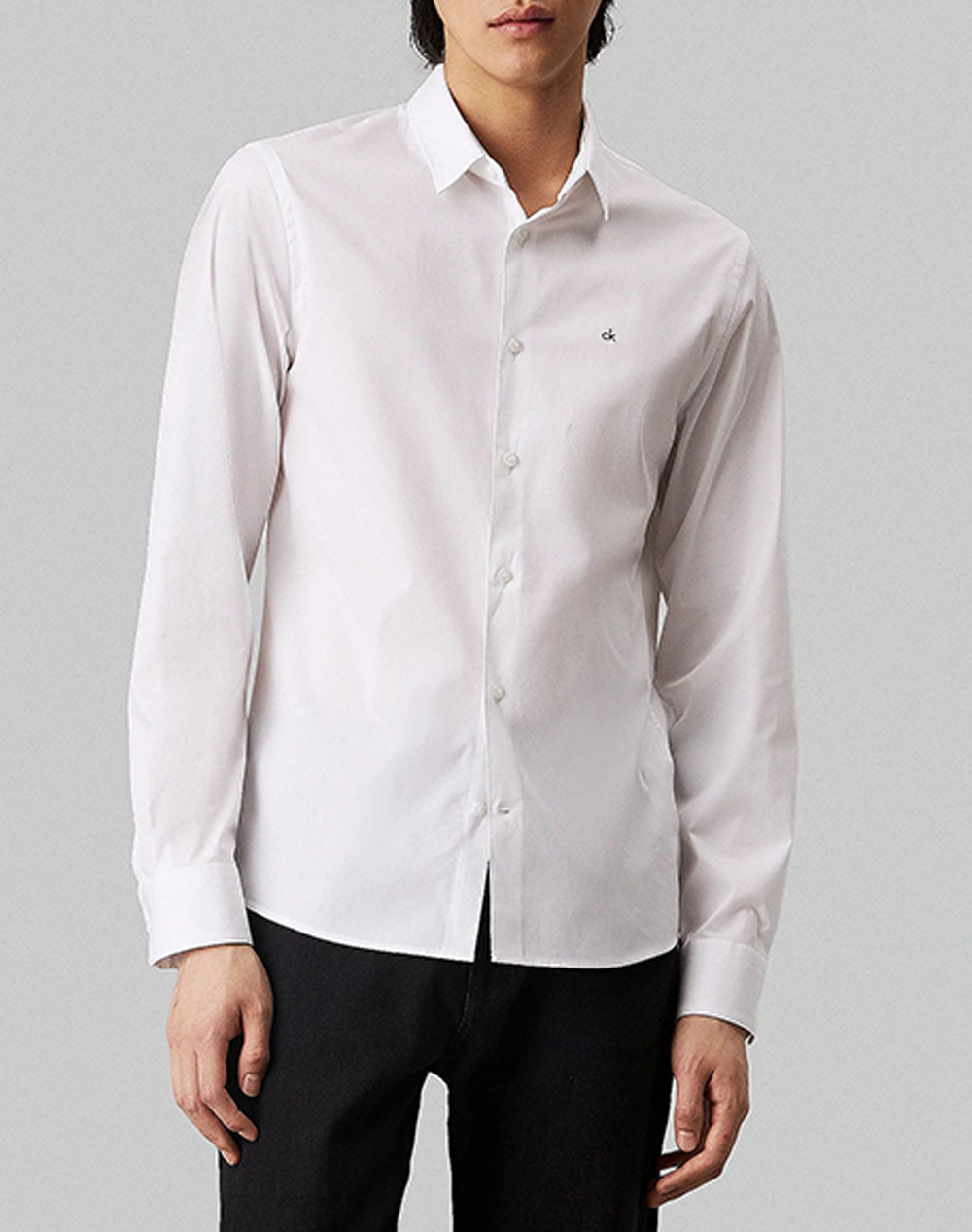 CALVIN KLEIN POPLIN STRETCH SLIM SHIRT