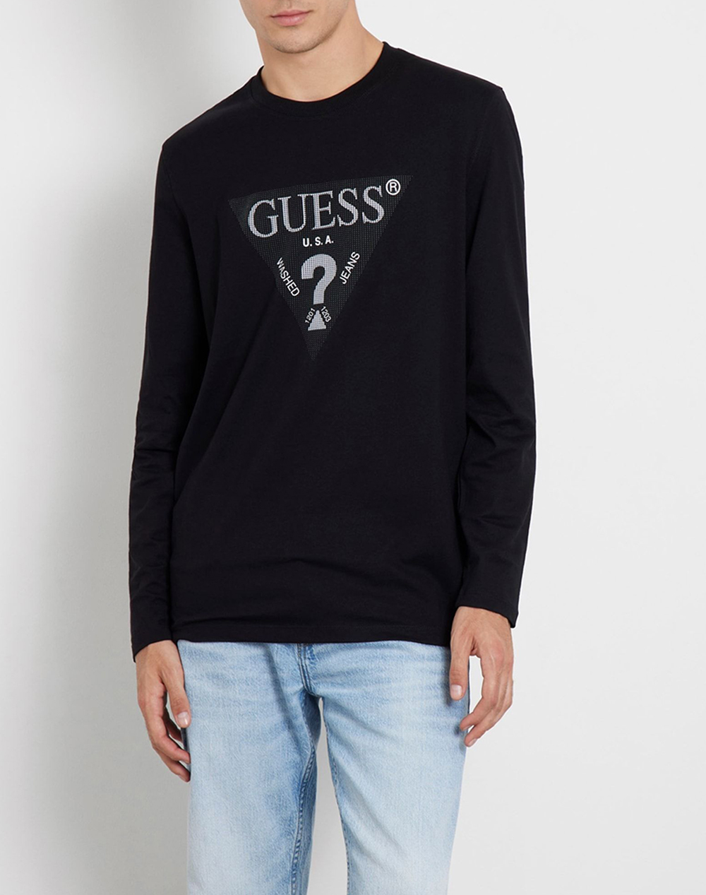 GUESS LS CN TRIANGLE TEE МЪЖКА БЛУЗА