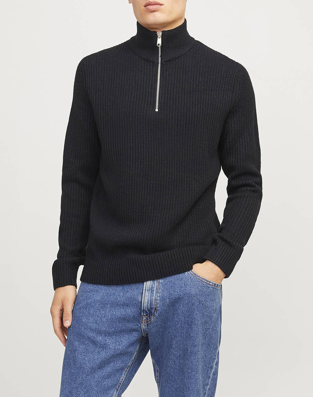 JJ REBEL JREBLIAM KNIT HALF ZIP