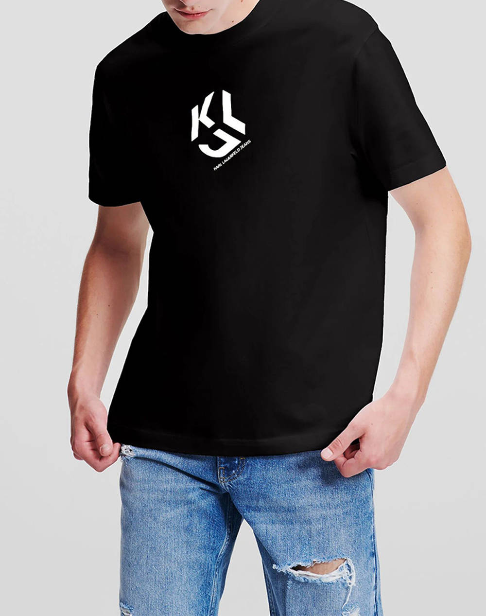 KARL LAGERFELD JEANS KLJ REGULAR MONOGRAM SSLV TEE