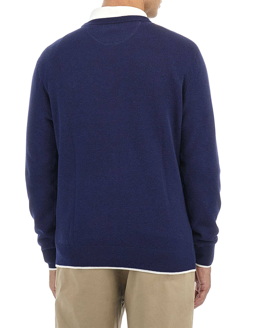 LA MARTINA БЛУЗА MM MAN SWEATER BASIC SOFT WOOL BL