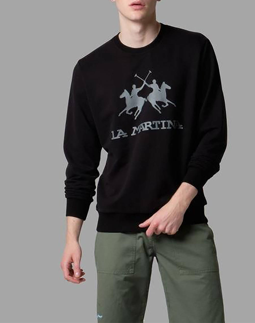 LA MARTINA БЛУЗА SWEATSHIRTS ΜΜ MAN COTTON CREW NECK FLEECE