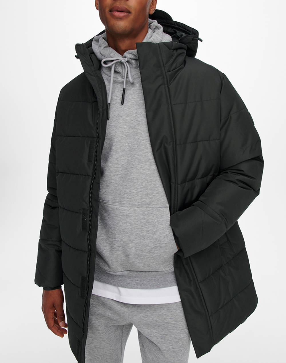 ONLY&SONS ONSCARL LIFE LONG QUILTED COAT OTW NOOS