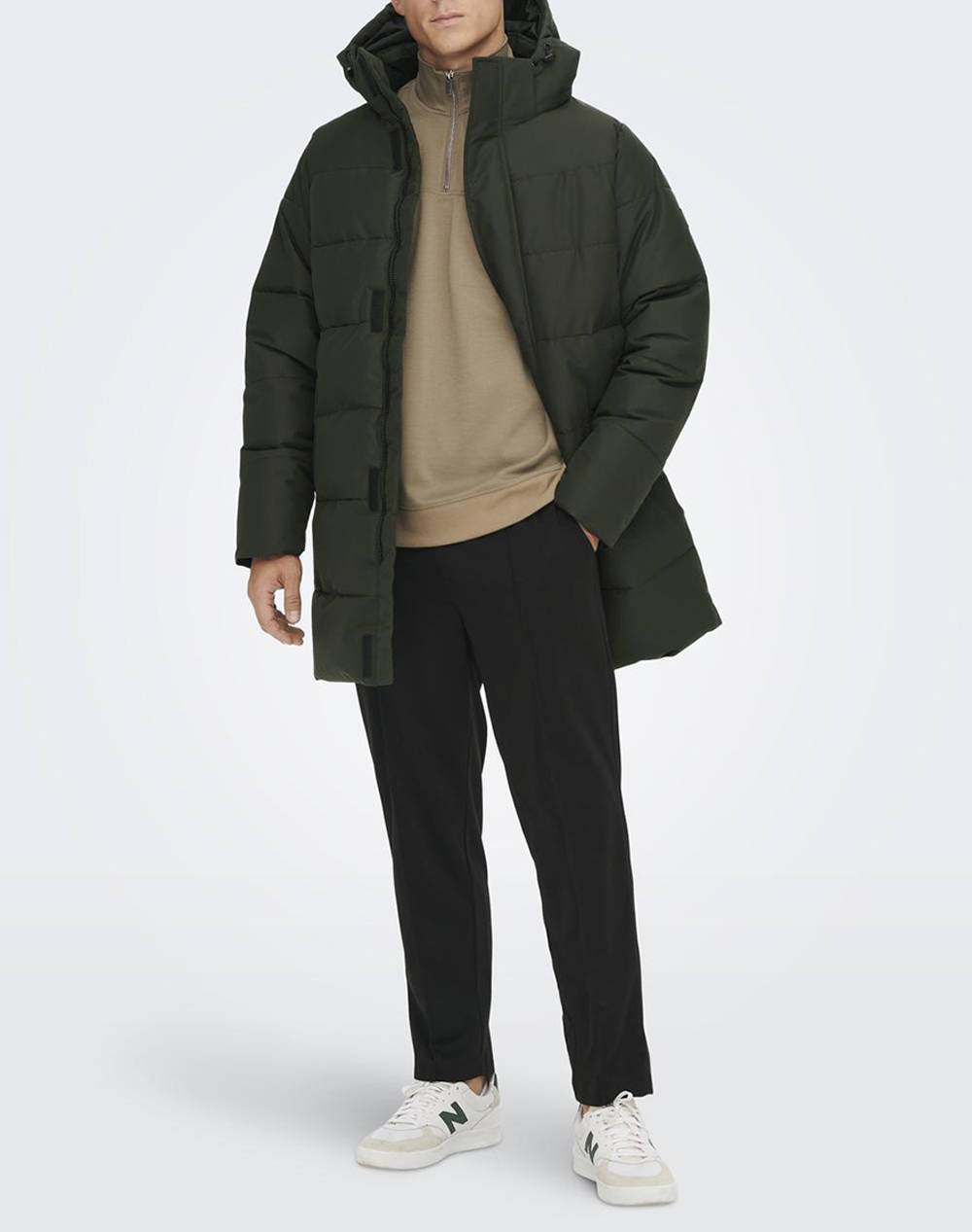 ONLY&SONS ONSCARL LIFE LONG QUILTED COAT OTW NOOS