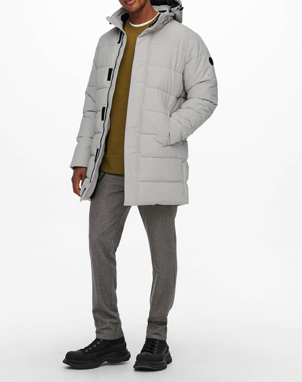 ONLY&SONS ONSCARL LIFE LONG QUILTED COAT OTW NOOS