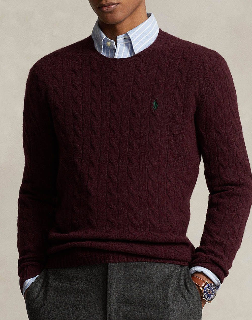 RALPH LAUREN CABLECNPP-PULLOVER