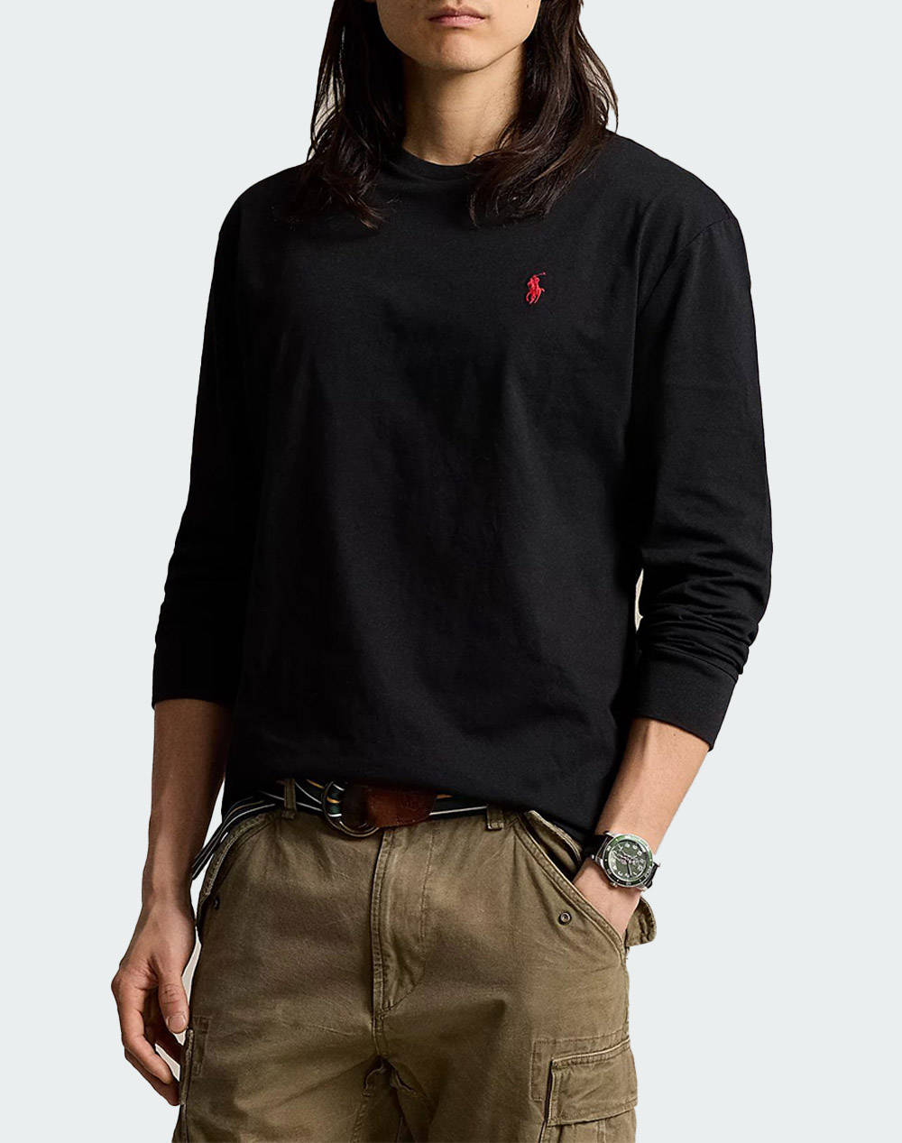 RALPH LAUREN LSCNCLSM5-LONG SLEEVE-T-SHIRT