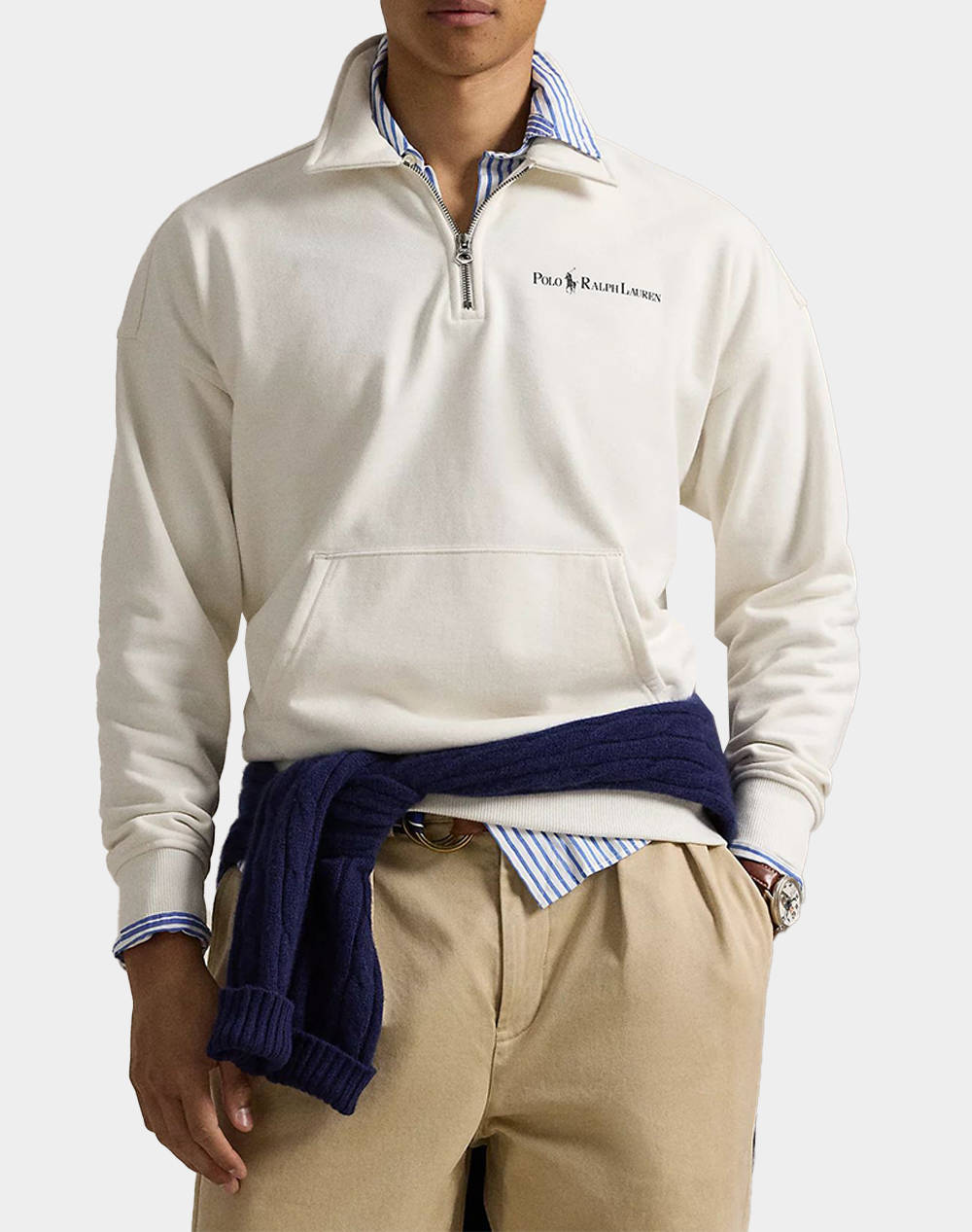 RALPH LAUREN LSZIPMNM7-LONG SLEEVE-SWEATSHIRT