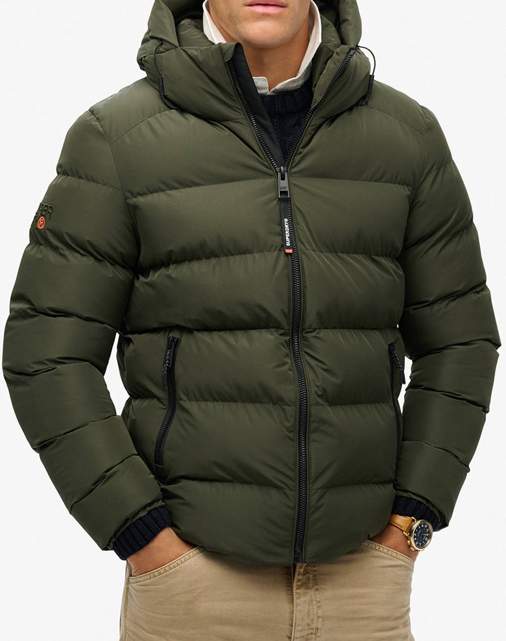 SUPERDRY D2 SDCD HOODED SPORTS PUFFER JACKET МЪЖКО ЯКЕ