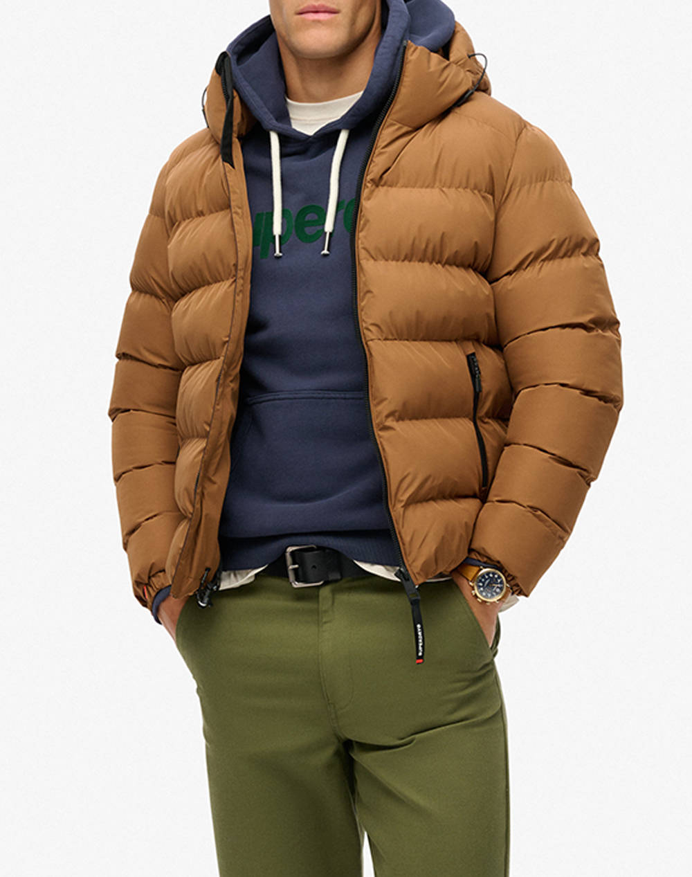 SUPERDRY D2 SDCD HOODED SPORTS PUFFER JACKET МЪЖКО ЯКЕ