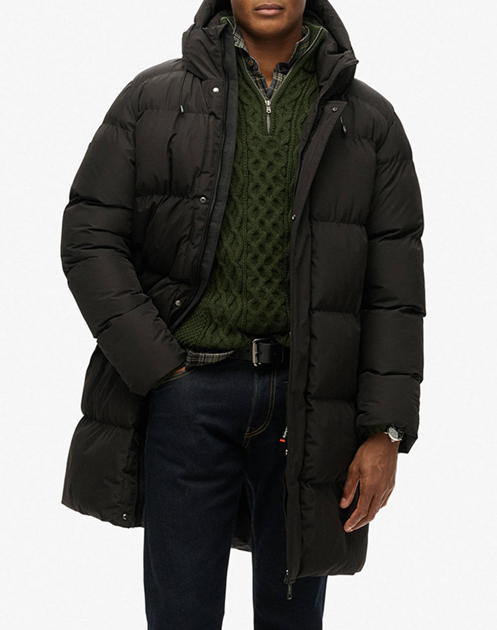 SUPERDRY D2 SDCD HOODED SPORTS PUFFER MID JKT Мъжко яке