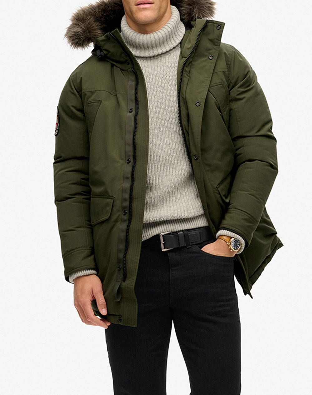 SUPERDRY D3 OVIN EVEREST FAUX FUR PARKA JACKET МЪЖКО ЯКЕ