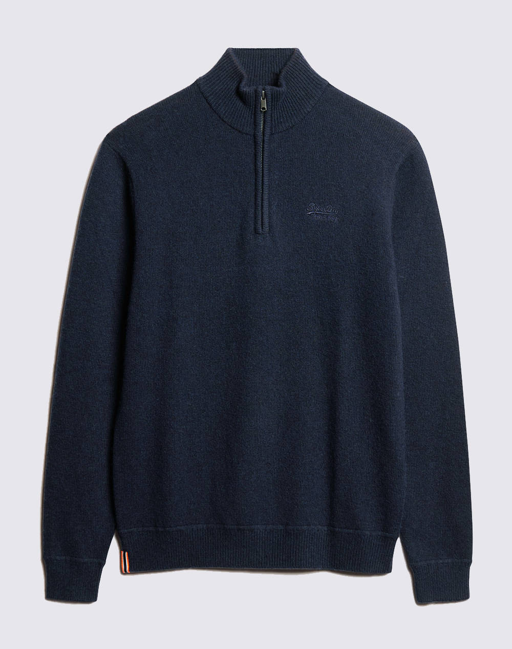 SUPERDRY D2 OVIN ESSENTIAL EMB KNIT HALF ZIP MENS KNIT