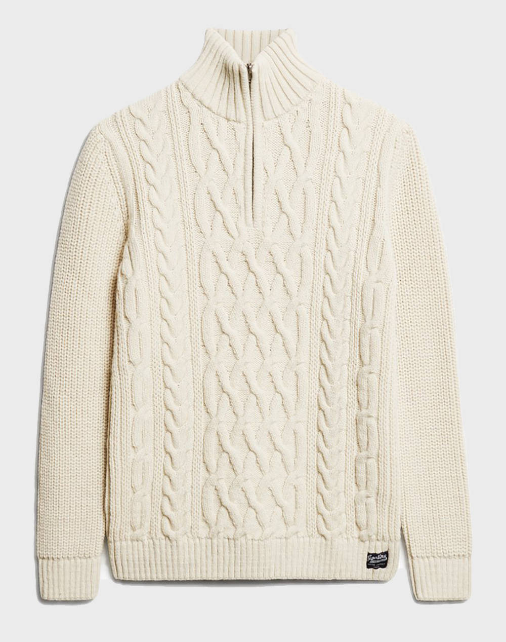 SUPERDRY D1 OVIN JACOB CABLE KNIT HALF ZIP MENS KNIT