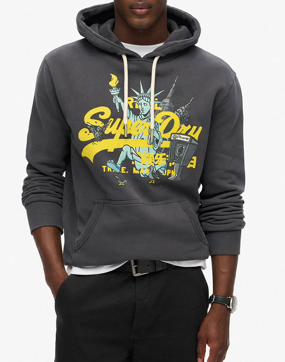 SUPERDRY D1 OVIN NEW YORK VL GRAPHIC HOODIE MENS SWEATSHIRT