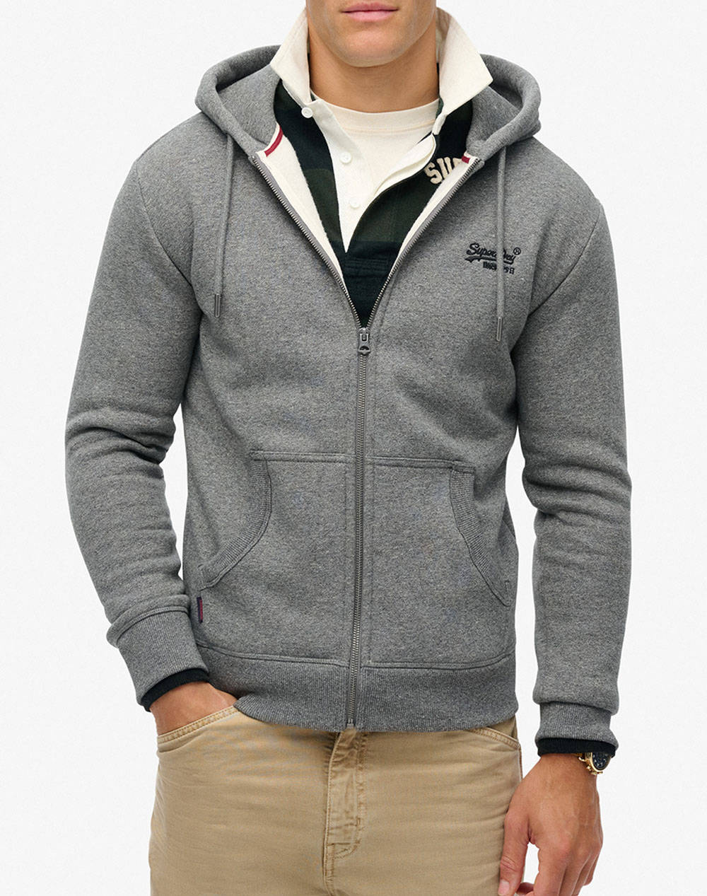 SUPERDRY D2 OVIN ESSENTIAL LOGO ZIP HOODIE MENS SWEATSHIRT