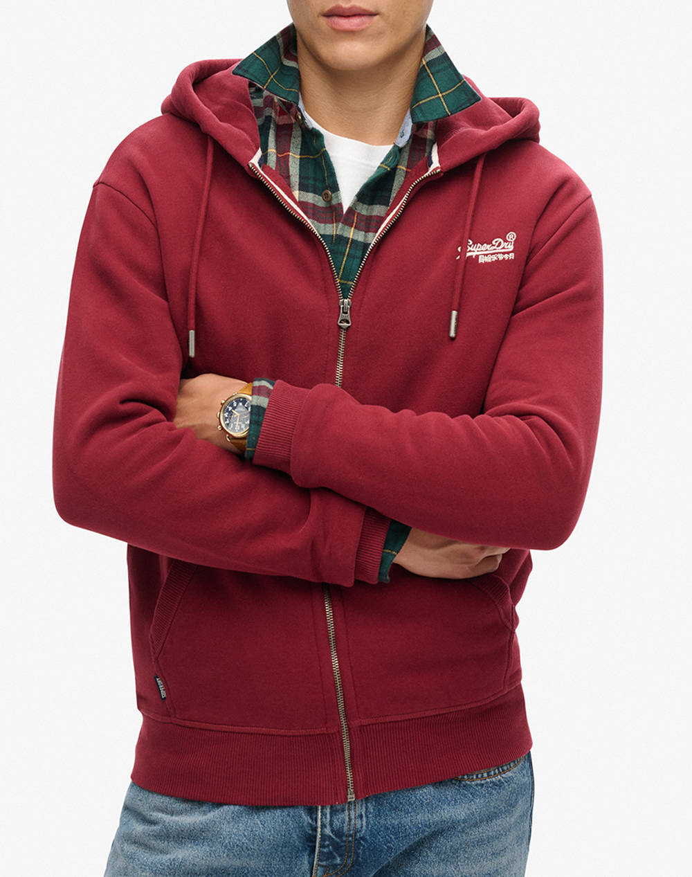 SUPERDRY D2 OVIN ESSENTIAL LOGO ZIP HOODIE MENS SWEATSHIRT