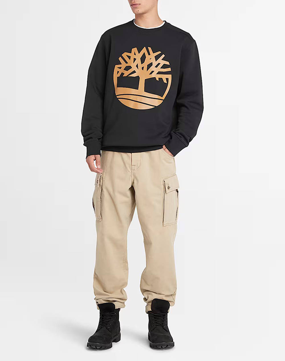 TIMBERLAND Tree Logo Crew Neck Sweatshirt