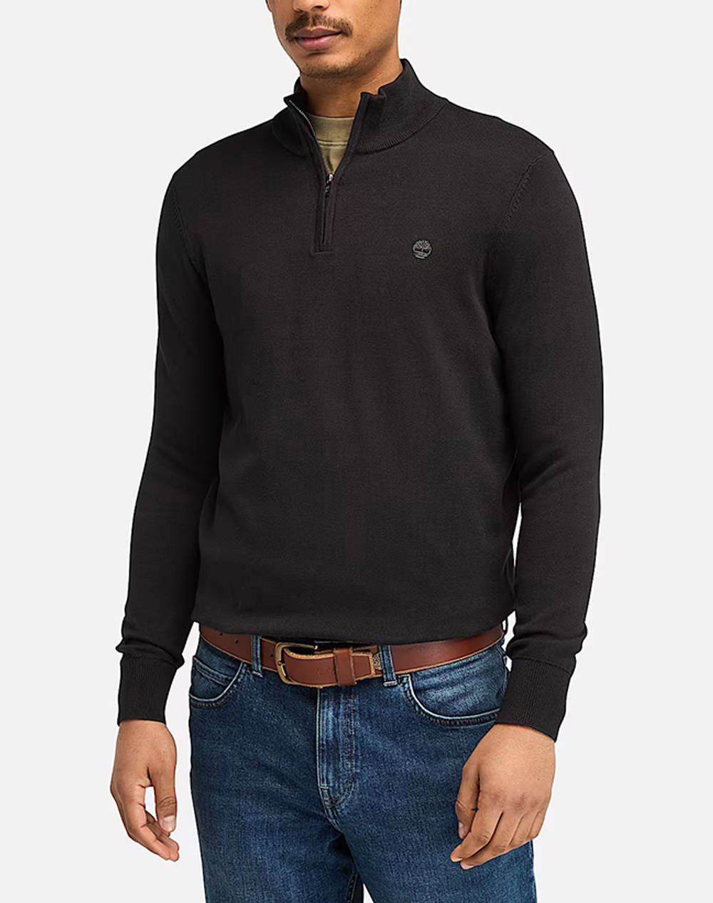 TIMBERLAND Cotton YD 1/4 Zip Sweater