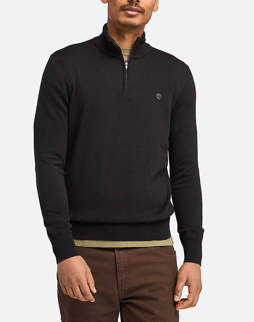 TIMBERLAND Cotton YD 1/4 Zip Sweater