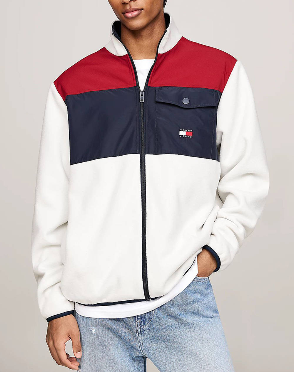 TOMMY JEANS TJM RLX BADGE FLEECE ZIP THRU