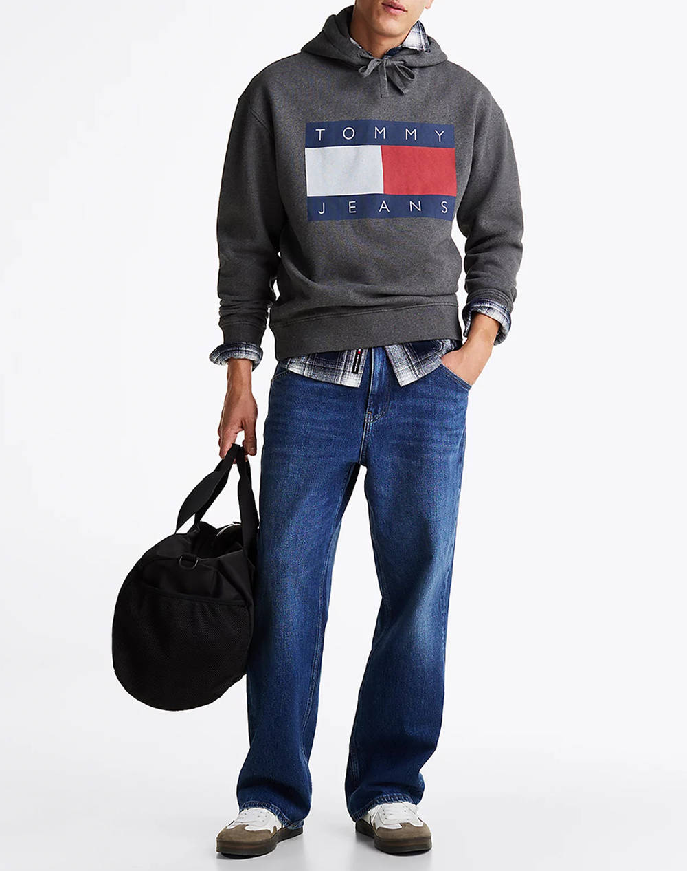 TOMMY JEANS TJM RLX MELANGE FLAG HOODIE