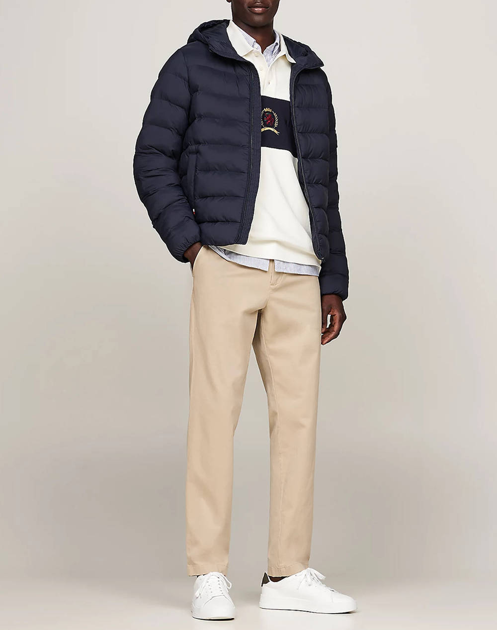 TOMMY HILFIGER MID WEIGHT HOODED JACKET