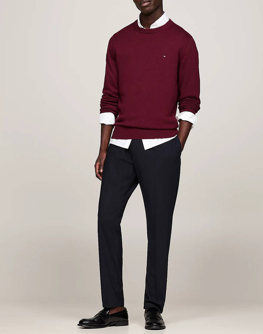 TOMMY HILFIGER PIMA ORG CTN CASHMERE CREW NECK