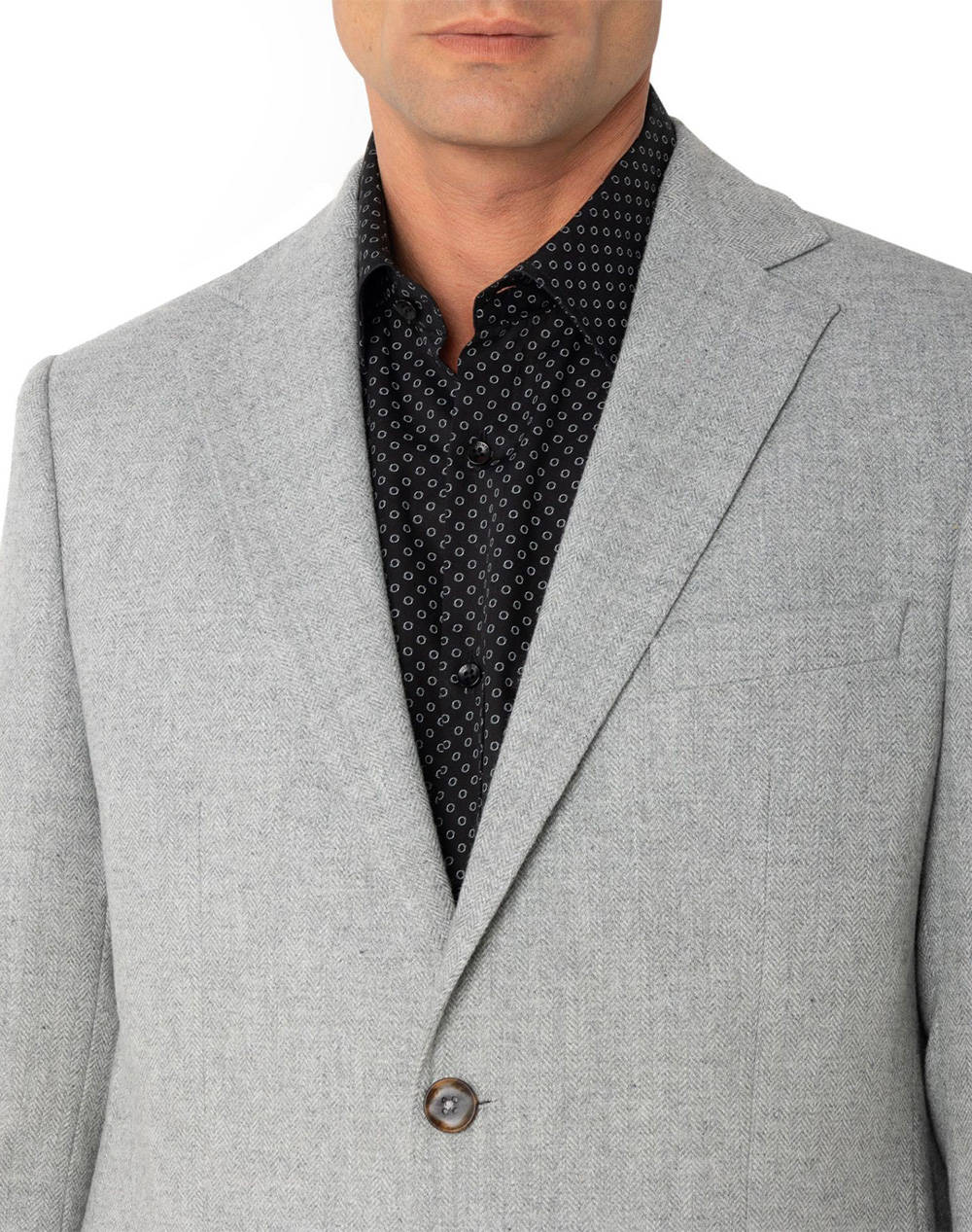 THE BOSTONIANS САКО TWILL HERRINGBONE REGULAR FIT