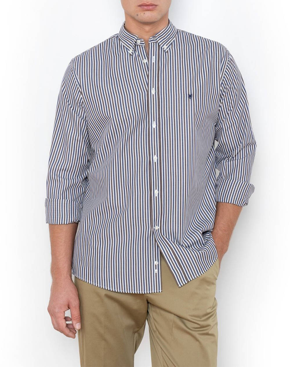 THE BOSTONIANS РИЗА ACORN ПОПЛИН REGULAR FIT Stripe POPLIN Button-down Regular FIT