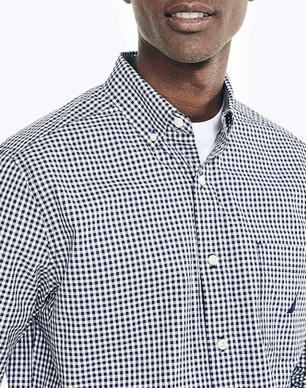 NAUTICA РИЗА MM SUST.L/S TENCEL ANCHOR GINGHAM