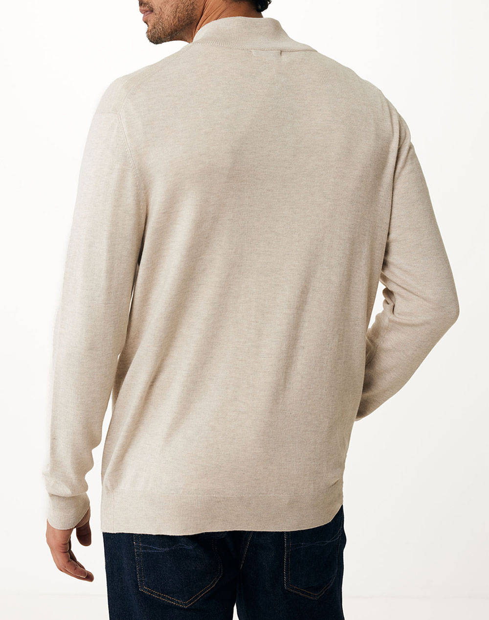 MEXX JAMES Basic knit sweater half zip