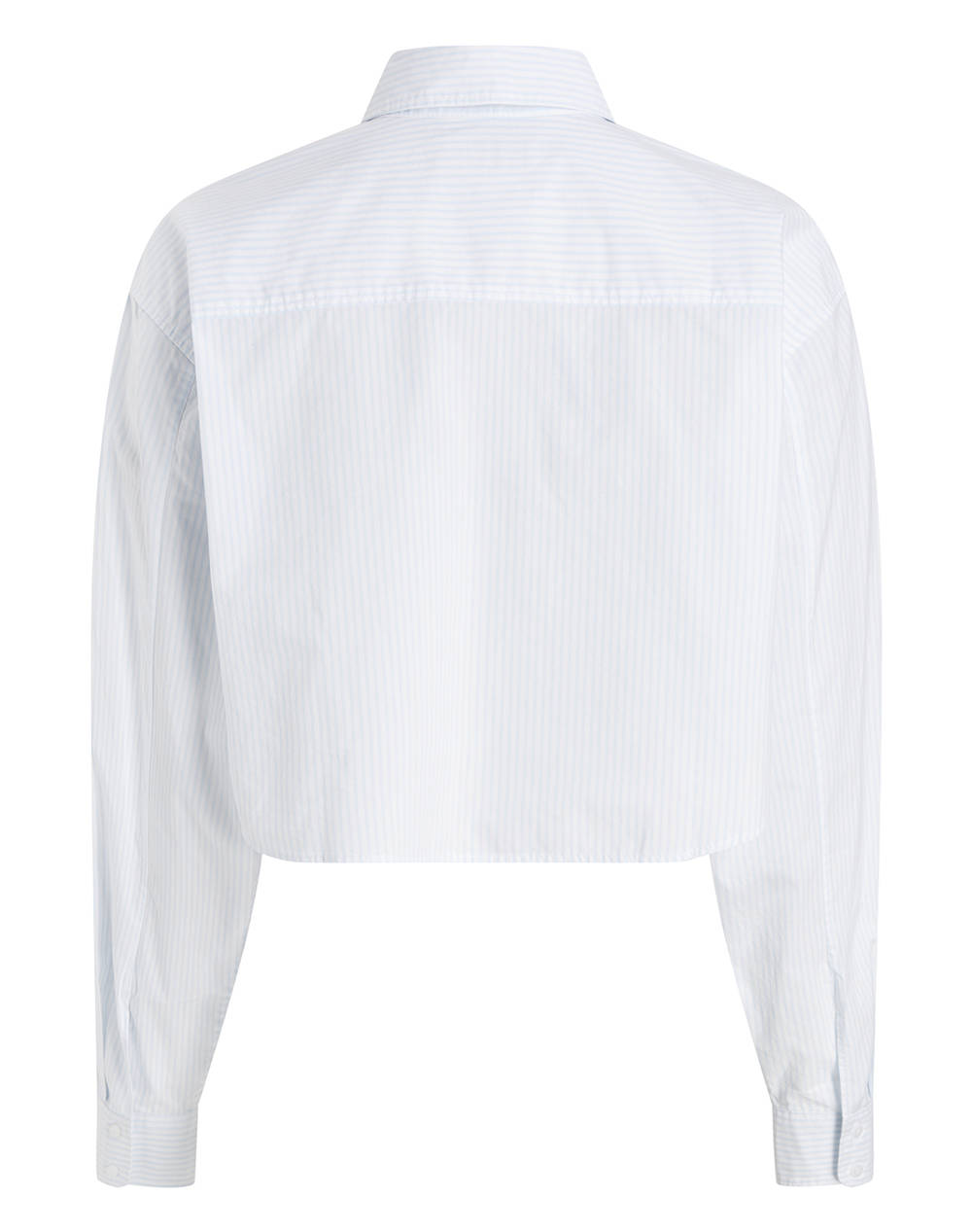 CALVIN KLEIN JEANS WOVEN LABEL CROPPED SHIRT