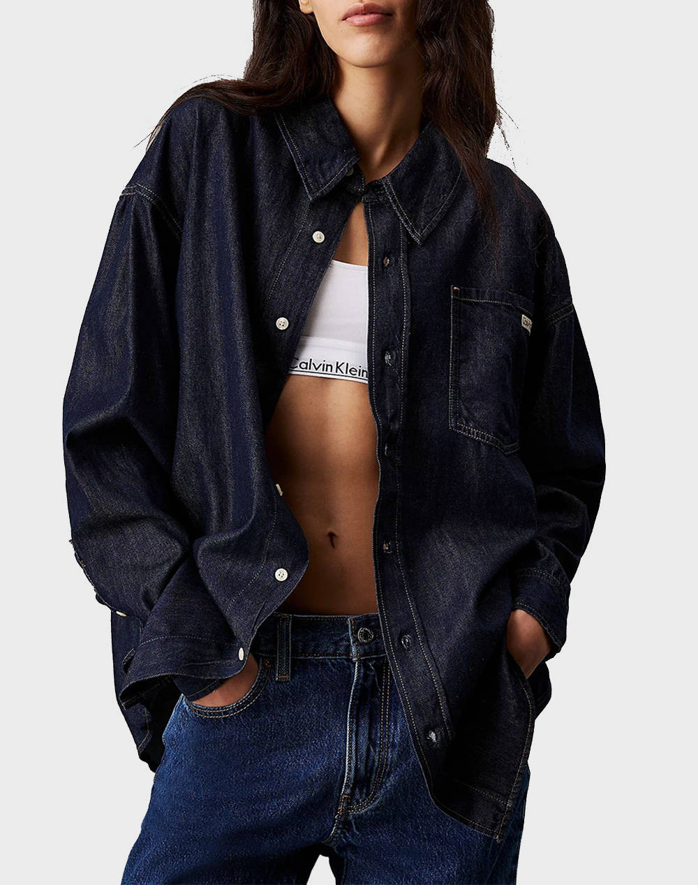 CALVIN KLEIN JEANS OVERSIZED LS DENIM SHIRT