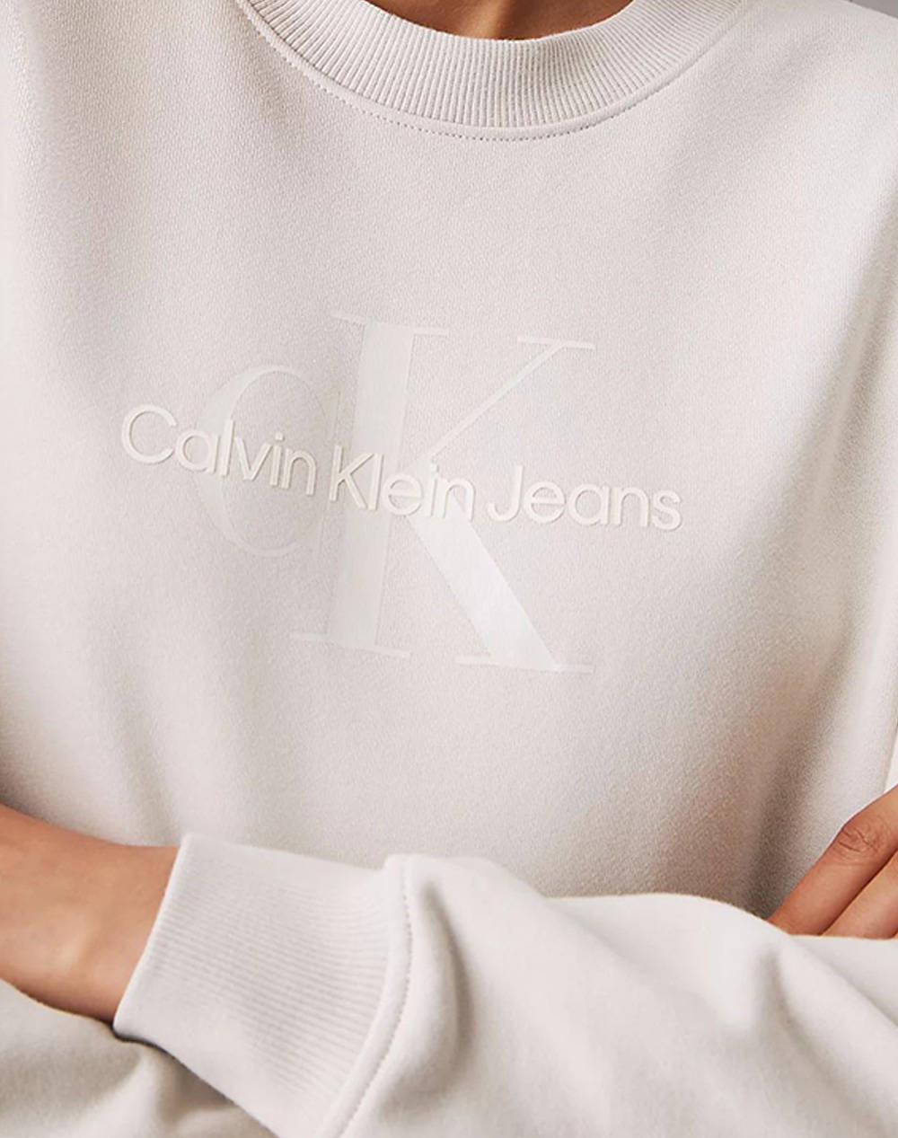 CALVIN KLEIN JEANS GLOSSY MONOLOGO REGULAR CREWNECK