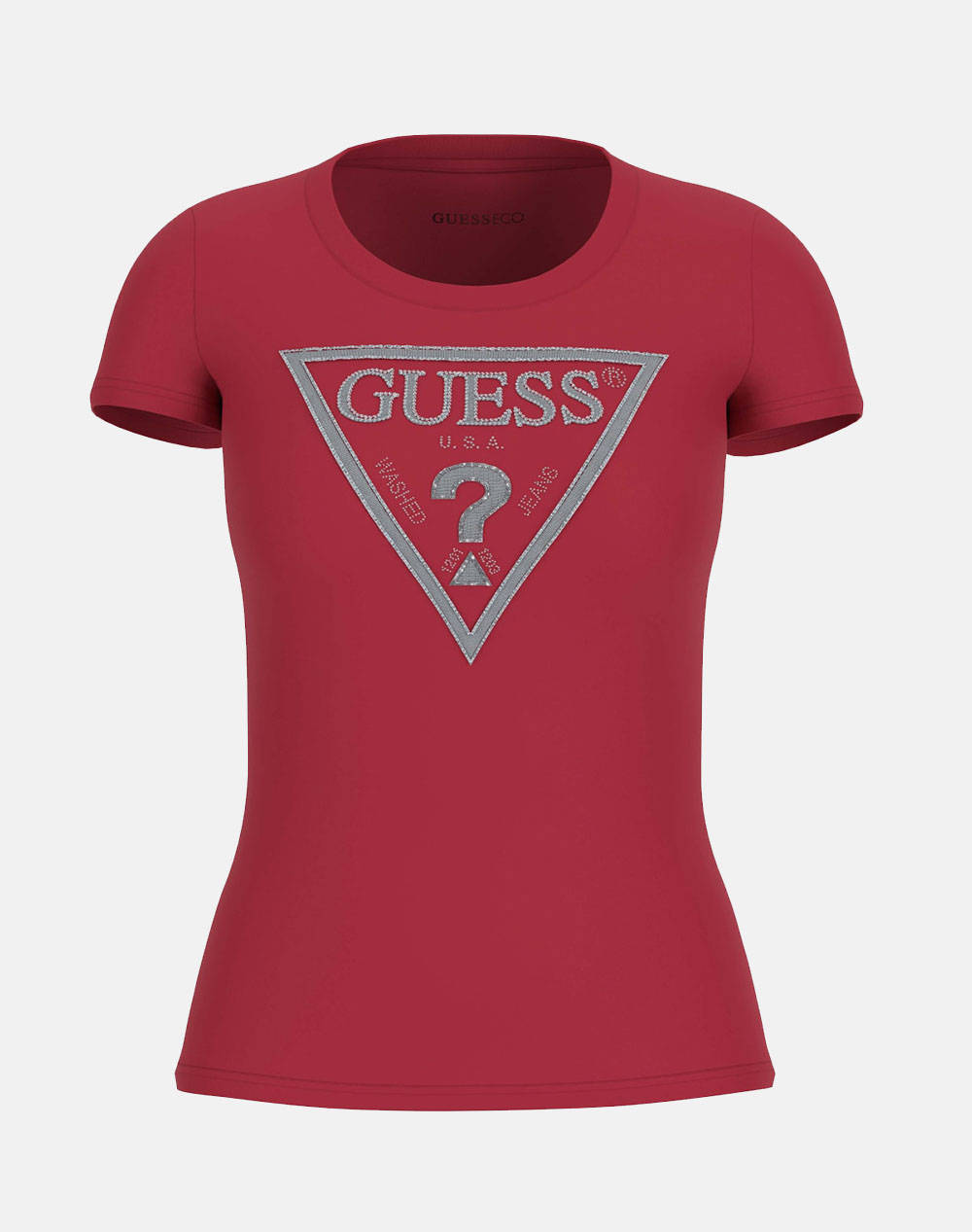 GUESS SS CN SHINY TRIANGLE TEE WOMENS T-SHIRT