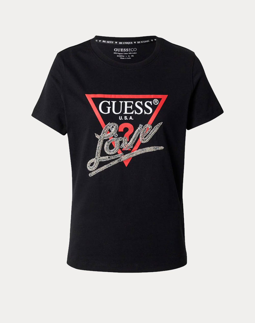 GUESS SS CN TRIANGLE LOVE TEE ДАМСКА ТЕНИСКА