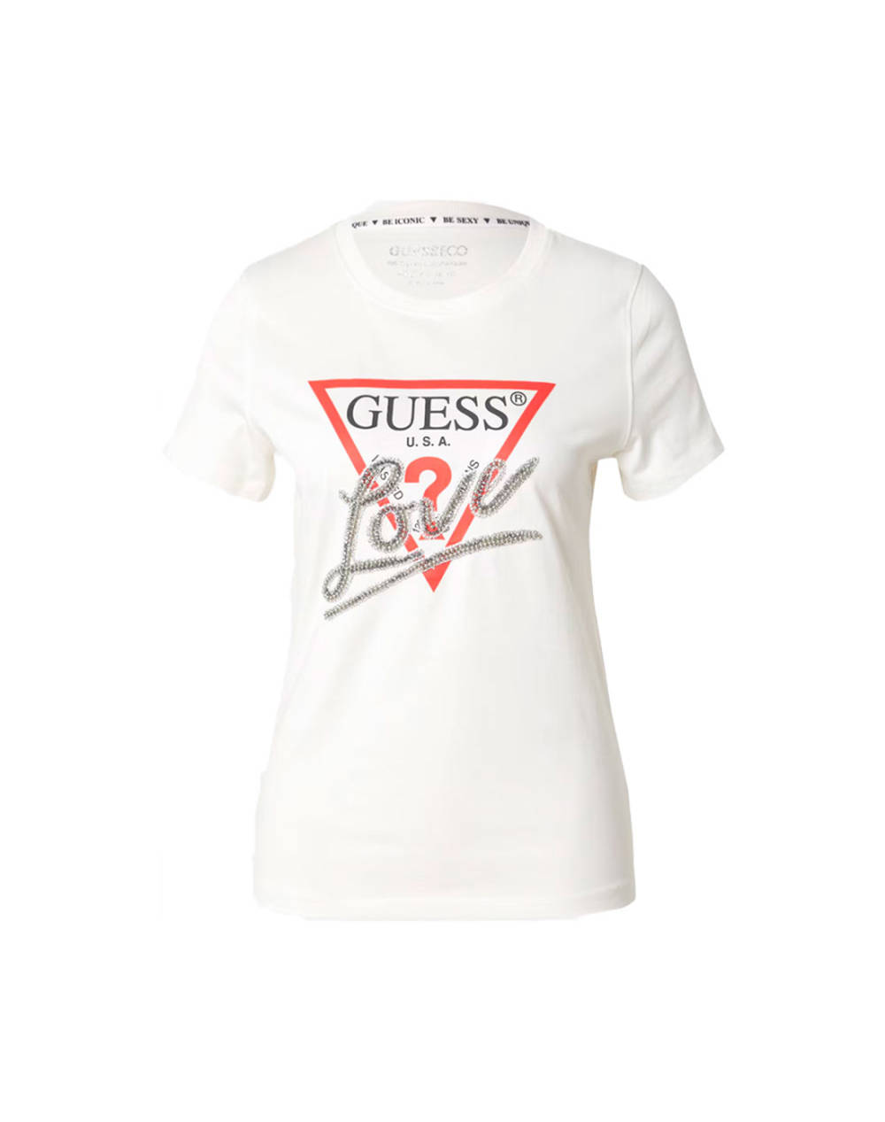 GUESS SS CN TRIANGLE LOVE TEE ДАМСКА ТЕНИСКА