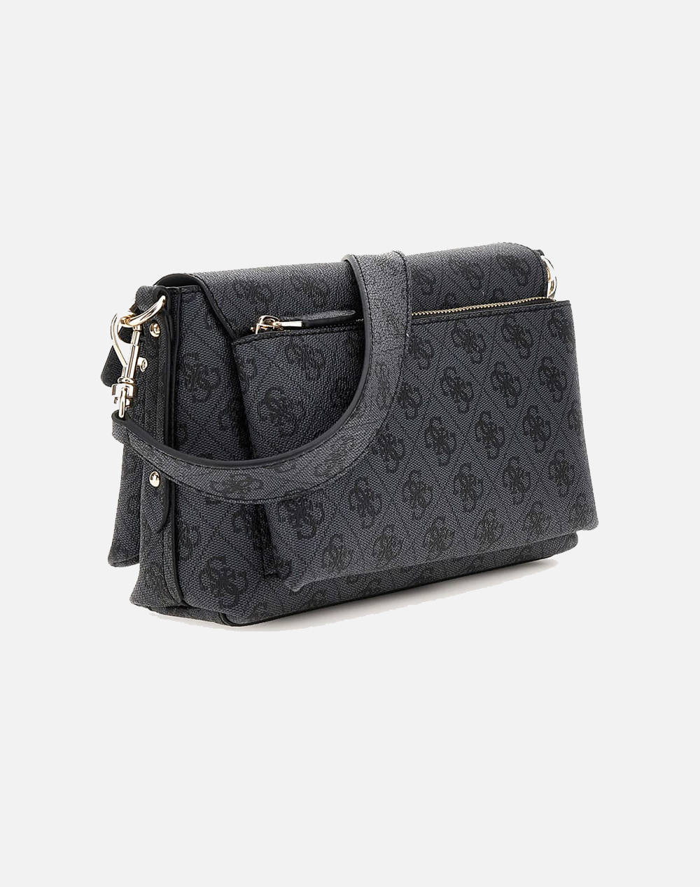 GUESS ECO BRENTON FLAP SHOULDER BAG ДАМСКА ЧАНТА(размери: 23 x 15 x 10см.)