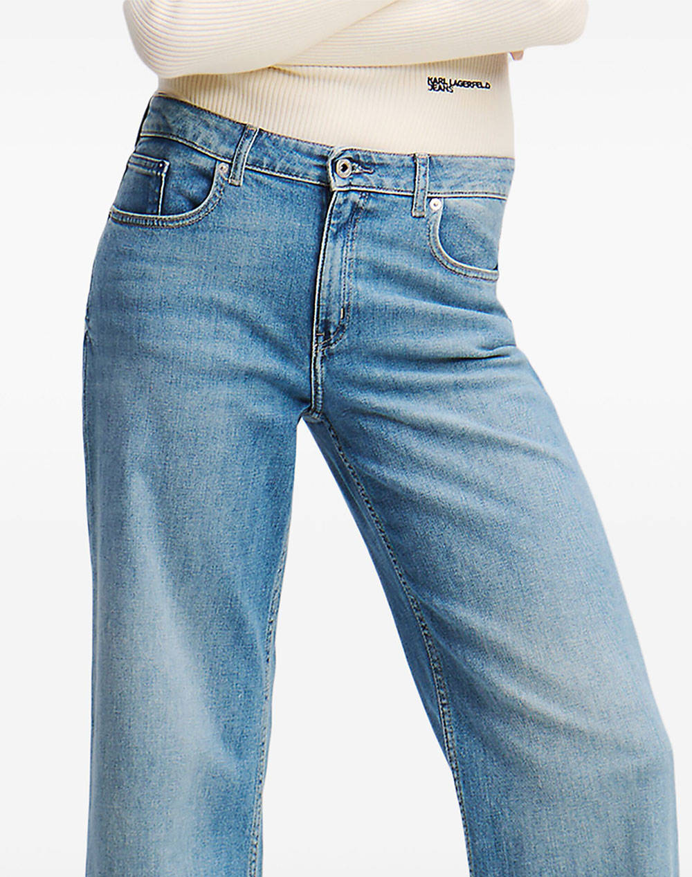 KARL LAGERFELD KLJ MR RELAXED DENIM W/ SLIT