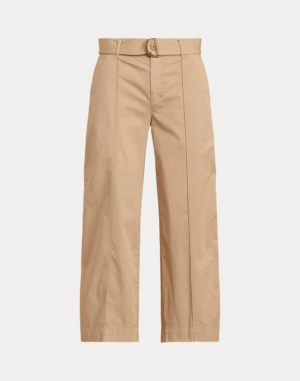 LAUREN RALPH LAUREN MICROSANDED TWILL-WIDELEG PANT W/BELT