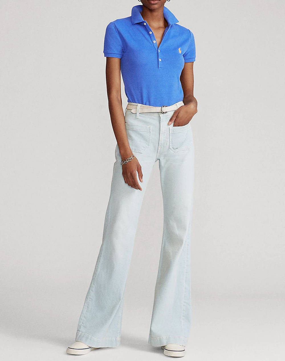 RALPH LAUREN JULIE POLO-SLIM-SHORT SLEEVE-POLO SHIRT