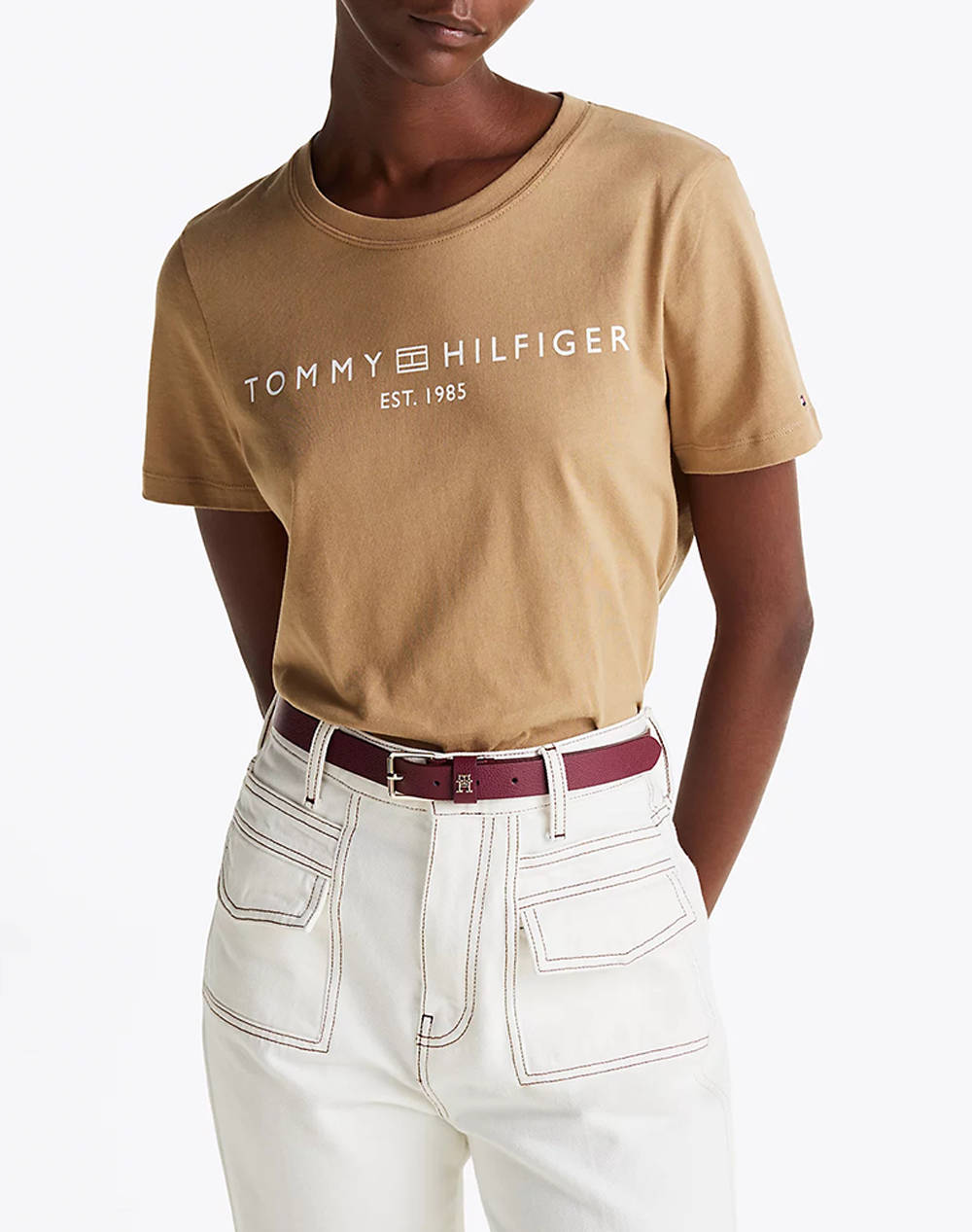 TOMMY HILFIGER REG CORP LOGO C-NK SS