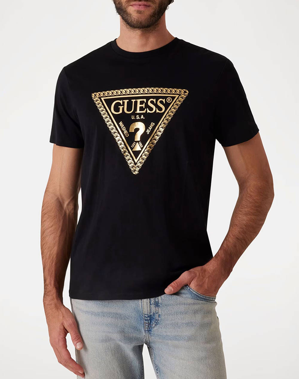 GUESS SS BSC CHAIN TRI LOGO TEE МЪЖКА ТЕНИСКА