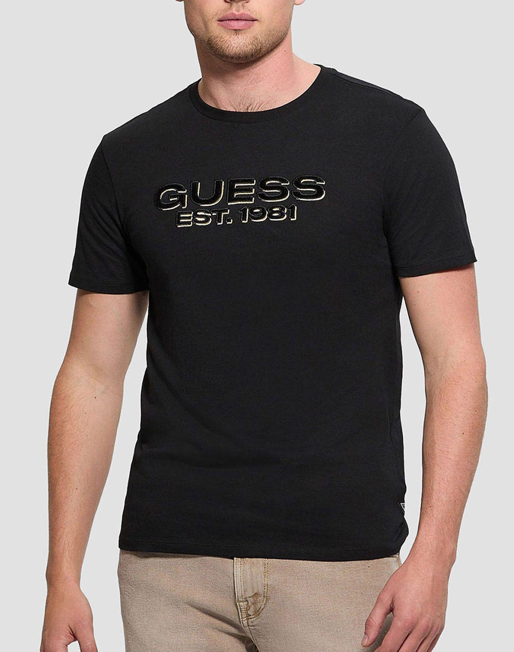 GUESS SS BSC VELVET LOGO TEE Мъжки суитшърт