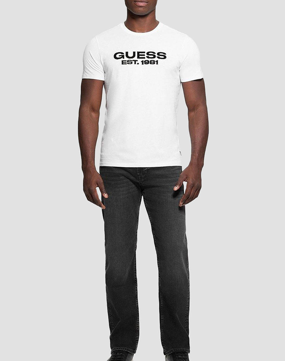 GUESS SS BSC VELVET LOGO TEE Мъжки суитшърт